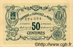 50 Centimes FRANCE régionalisme et divers Le Mans 1915 JP.069.01 TTB à SUP