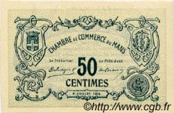 50 Centimes Spécimen FRANCE régionalisme et divers Le Mans 1915 JP.069.02 TTB à SUP