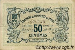 50 Centimes FRANCE régionalisme et divers Le Mans 1917 JP.069.09 TB