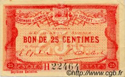 25 Centimes FRANCE régionalisme et divers Le Tréport 1916 JP.071.27 TTB à SUP