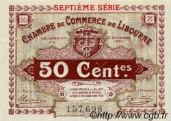 50 Centimes FRANCE régionalisme et divers Libourne 1920 JP.072.32 TTB à SUP