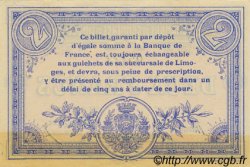 2 Francs FRANCE régionalisme et divers Limoges 1914 JP.073.05 TTB à SUP