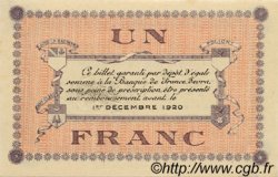 1 Franc FRANCE régionalisme et divers Lons-Le-Saunier 1918 JP.074.05 TTB à SUP