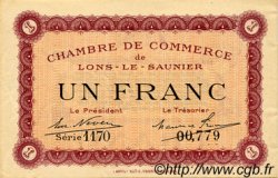 1 Franc FRANCE régionalisme et divers Lons-Le-Saunier 1918 JP.074.13 SPL à NEUF