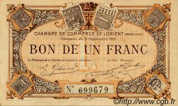 1 Franc FRANCE régionalisme et divers Lorient 1915 JP.075.15 TTB à SUP