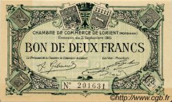 2 Francs FRANCE régionalisme et divers Lorient 1915 JP.075.16 SPL à NEUF