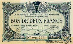 2 Francs FRANCE régionalisme et divers Lorient 1915 JP.075.19 TTB à SUP