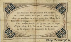 50 Centimes FRANCE régionalisme et divers Lorient 1915 JP.075.23 TTB à SUP