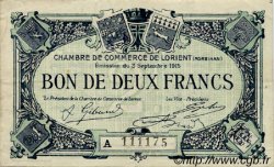 2 Francs FRANCE régionalisme et divers Lorient 1915 JP.075.25 TTB à SUP