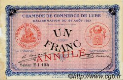 1 Franc Annulé FRANCE régionalisme et divers Lure 1917 JP.076.23 TB