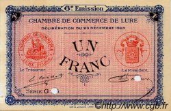 1 Franc FRANCE régionalisme et divers Lure 1920 JP.076.38 TB