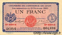 1 Franc FRANCE régionalisme et divers Lyon 1920 JP.077.21 SPL à NEUF