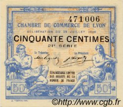 50 Centimes FRANCE régionalisme et divers Lyon 1920 JP.077.22 SPL à NEUF