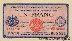 1 Franc FRANCE régionalisme et divers Lyon 1921 JP.077.25 SPL à NEUF