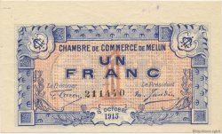 1 Franc FRANCE régionalisme et divers Melun 1915 JP.080.03 SPL à NEUF