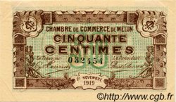 50 Centimes FRANCE régionalisme et divers Melun 1919 JP.080.07 TTB à SUP