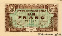 1 Franc FRANCE régionalisme et divers Melun 1919 JP.080.08 TTB à SUP