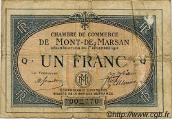 1 Franc FRANCE régionalisme et divers Mont-De-Marsan 1914 JP.082.05 TB