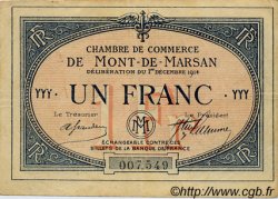 1 Franc FRANCE régionalisme et divers Mont-De-Marsan 1914 JP.082.08 TTB à SUP