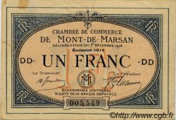 1 Franc FRANCE régionalisme et divers Mont-De-Marsan 1914 JP.082.16 TTB à SUP