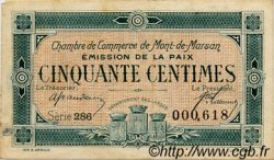 50 Centimes FRANCE régionalisme et divers Mont-De-Marsan 1921 JP.082.34 TTB à SUP