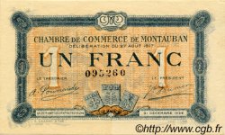 1 Franc FRANCE régionalisme et divers Montauban 1917 JP.083.15 TTB à SUP