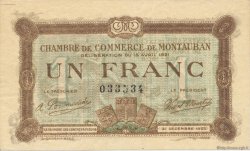 1 Franc FRANCE régionalisme et divers Montauban 1921 JP.083.19 SPL à NEUF