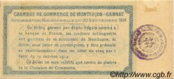 50 Centimes FRANCE régionalisme et divers Montluçon, Gannat 1914 JP.084.01 SPL à NEUF