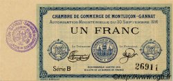 1 Franc FRANCE régionalisme et divers Montluçon, Gannat 1914 JP.084.02 SPL à NEUF