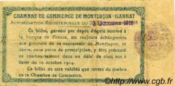50 Centimes FRANCE régionalisme et divers Montluçon, Gannat 1914 JP.084.10 TTB à SUP