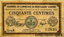 50 Centimes FRANCE régionalisme et divers Montluçon, Gannat 1915 JP.084.13 TB