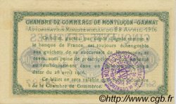 50 Centimes FRANCE régionalisme et divers Montluçon, Gannat 1916 JP.084.21 SPL à NEUF