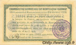 50 Centimes FRANCE régionalisme et divers Montluçon, Gannat 1916 JP.084.21 TTB à SUP