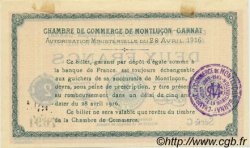 2 Francs FRANCE régionalisme et divers Montluçon, Gannat 1916 JP.084.26 TTB à SUP