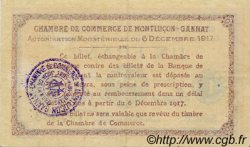 1 Franc FRANCE régionalisme et divers Montluçon, Gannat 1917 JP.084.37 TTB à SUP