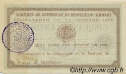 50 Centimes FRANCE régionalisme et divers Montluçon, Gannat 1918 JP.084.40 TTB à SUP