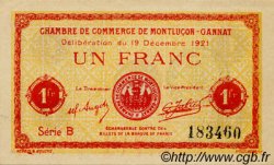 1 Franc FRANCE régionalisme et divers Montluçon, Gannat 1921 JP.084.63 SPL à NEUF