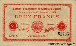 2 Francs FRANCE régionalisme et divers Montluçon, Gannat 1921 JP.084.65 TB