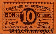 10 Centimes FRANCE régionalisme et divers Montluçon, Gannat 1918 JP.084.73 TTB à SUP
