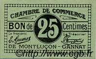 25 Centimes FRANCE régionalisme et divers Montluçon, Gannat 1918 JP.084.74 SPL à NEUF