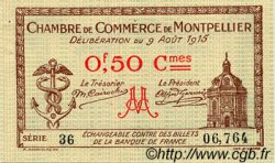 50 Centimes FRANCE régionalisme et divers Montpellier 1915 JP.085.01 TTB à SUP