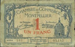 1 Franc FRANCE régionalisme et divers Montpellier 1919 JP.085.21 TB