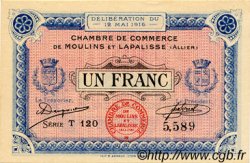 1 Franc FRANCE régionalisme et divers Moulins et Lapalisse 1916 JP.086.04 SPL à NEUF