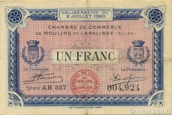 1 Franc FRANCE régionalisme et divers Moulins et Lapalisse 1920 JP.086.20 TTB à SUP