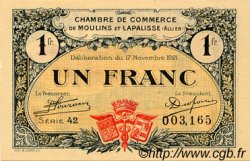 1 Franc FRANCE régionalisme et divers Moulins et Lapalisse 1921 JP.086.24 TTB à SUP