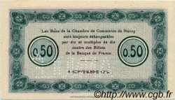 50 Centimes Annulé FRANCE régionalisme et divers Nancy 1915 JP.087.02 TTB à SUP