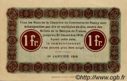 1 Franc FRANCE régionalisme et divers Nancy 1916 JP.087.08 TTB à SUP