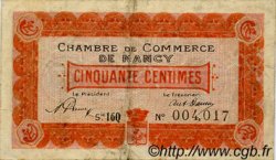 50 Centimes FRANCE régionalisme et divers Nancy 1919 JP.087.31 TB