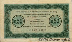 50 Centimes FRANCE régionalisme et divers Nancy 1919 JP.087.31 TB