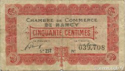50 Centimes FRANCE régionalisme et divers Nancy 1921 JP.087.43 TB